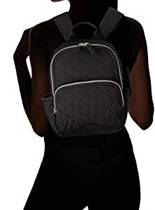 Vera Bradley womens Performance Twill Small Backpack Bookbag, Classic Black, One Size US