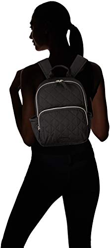 Vera Bradley womens Performance Twill Small Backpack Bookbag, Classic Black, One Size US