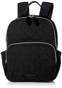 vera bradley womens performance twill small backpack bookbag, classic black, one size us