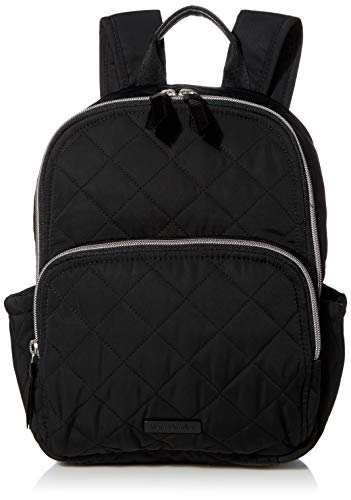 Vera Bradley womens Performance Twill Small Backpack Bookbag, Classic Black, One Size US