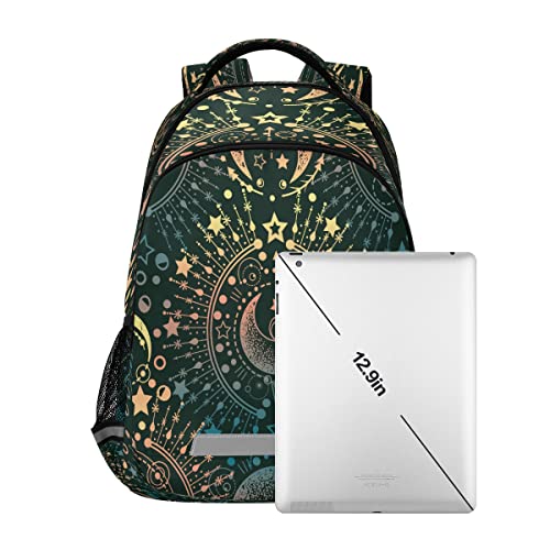 ALAZA Moon Sun Star Magical Large Backpack Travel College School Shoulder Laptop Bag Daypack Bookbag