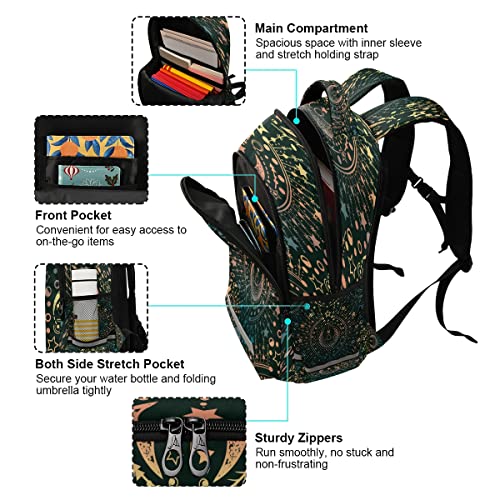 ALAZA Moon Sun Star Magical Large Backpack Travel College School Shoulder Laptop Bag Daypack Bookbag