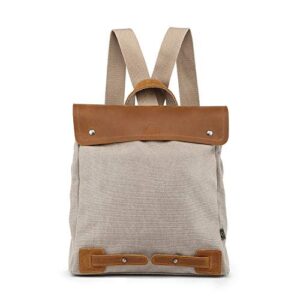 tsd the same direction cooper canvas leather backpack convertible crossbody (ivory)