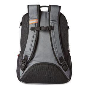 Adult Unisex Muti-Purpose Banded Backpack (Grey/Orange, 12.75”W x 18”H x 6.5”D)