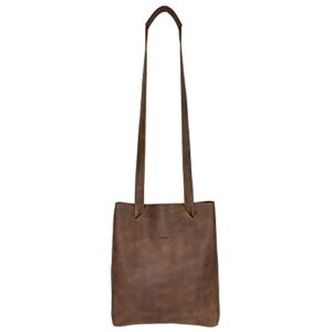 Heather's, Convertible Backpack to Shoulder Bag Handmade from Full Grain Leather - Durable, Spacious Bag, Travel & Shopping Accessory - Bourbon Brown