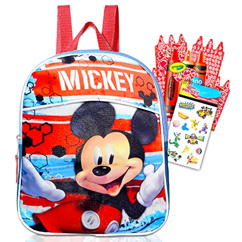 Disney Bundle Mickey Mouse Mini Backpack For Kids, Toddlers ~ 3 Pc Bundle With Mickey Preschool Bag, Stickers And Highlights Activities, small