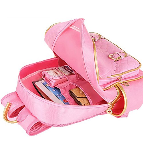 Children's Backpack Princess Girl School Bag PU Waterproof Casual Daypack