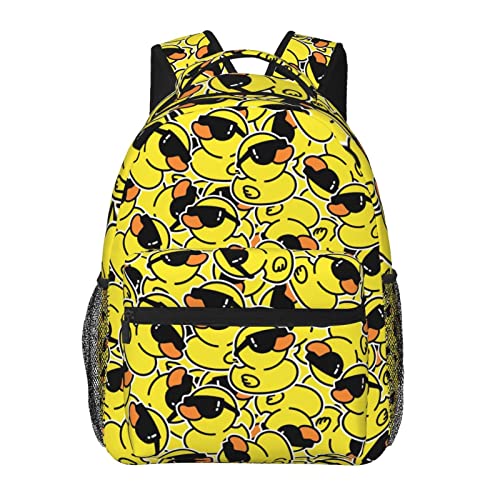 Qurdtt Cute Ducks Backpack Cartoon Animals School Bookbag Shoulder Bag Laptop Backpack For Boys Girls Adults