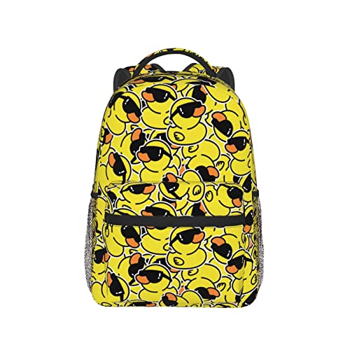 Qurdtt Cute Ducks Backpack Cartoon Animals School Bookbag Shoulder Bag Laptop Backpack For Boys Girls Adults