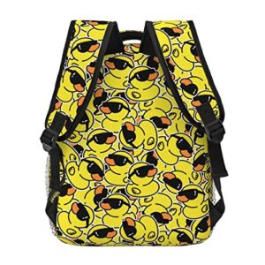 Qurdtt Cute Ducks Backpack Cartoon Animals School Bookbag Shoulder Bag Laptop Backpack For Boys Girls Adults