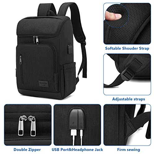 YALUNDISI Laptop Backpacks Travel Backpack , Carry On Backpack,Hiking Backpack Waterproof Outdoor Sports Rucksack Casual Daypack School Bag Fit 15.6 Inch Laptop with USB Charging Black