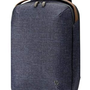 HP Renew 15.6” Laptop Backpack Made with Recycled Plastic Bottles, Water-Resistant Material, Luggage Strap, and Comfortable Straps | Navy