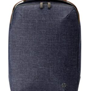 HP Renew 15.6” Laptop Backpack Made with Recycled Plastic Bottles, Water-Resistant Material, Luggage Strap, and Comfortable Straps | Navy