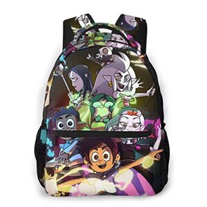 cartoon the owl house casual backpack funny laptop back pack book bag hiking outgoing daypack for adult women mens