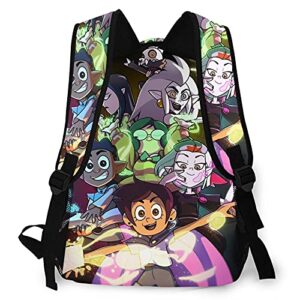 Cartoon The Owl House Casual Backpack Funny Laptop Back Pack Book Bag Hiking Outgoing Daypack For Adult Women Mens