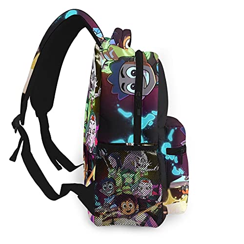 Cartoon The Owl House Casual Backpack Funny Laptop Back Pack Book Bag Hiking Outgoing Daypack For Adult Women Mens