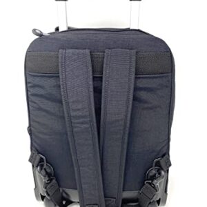 Kipling Sanaa Large Metallic Rolling Backpack (Black Tonal, One Size)