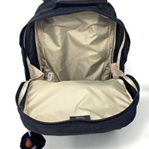 Kipling Sanaa Large Metallic Rolling Backpack (Black Tonal, One Size)