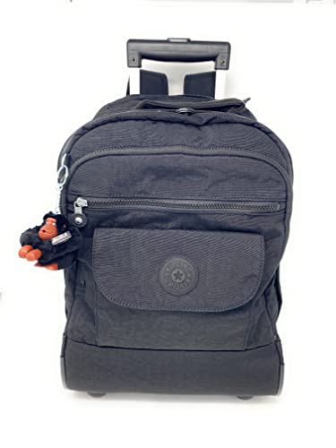 Kipling Sanaa Large Metallic Rolling Backpack (Black Tonal, One Size)