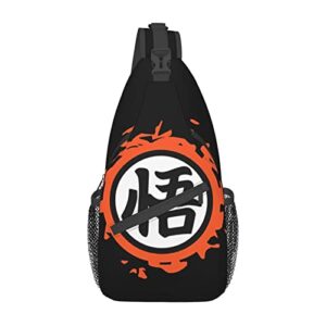 primitive dragon ball backpack, fashion anime chest bags sling crossbody bag for men women boys girls