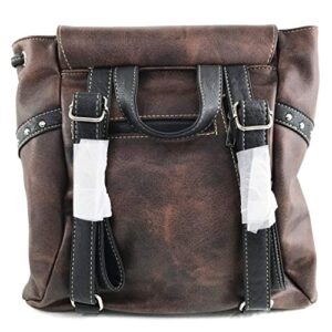 Zelris Western Country Cross Chevron Design Square Rucksack Backpack (Brown)