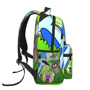 ORPJXIO Backpack Regular Anime Show Double Shoulder Bag for Unisex Laptop Bagpack Large Capacity Travel Backpack for Hiking Work Camping