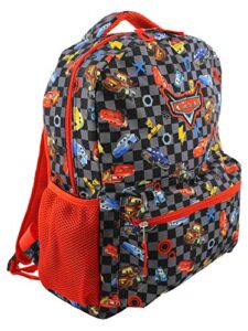 disney cars boy’s girl’s 16 inch school backpack bag lightning mcqueen mater (one size, black/red)