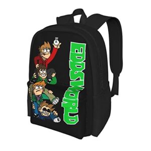 Genaolax Anime Eddsworld Backpack Casual Double Shoulder Travel School Bag For School Travel Outdoors Black One Size