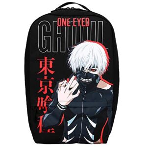 anime tokyo ghoul graphic print backpack with laptop pocket