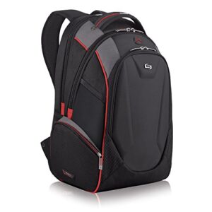 Solo New York Launch 17.3-Inch Laptop Backpack with Hardshell Front Pocket, Black