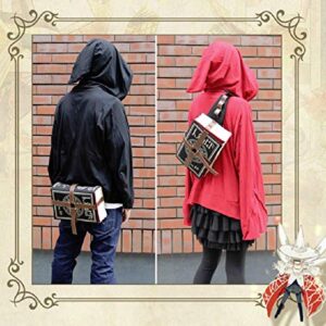 GK-O Anime Cosplay Magic Book Canvas PU Shoulder Bag Cross Body Bags Unisex Backpack (PU leather)