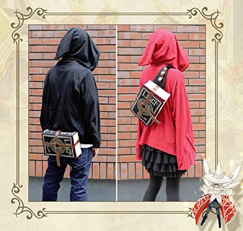 GK-O Anime Cosplay Magic Book Canvas PU Shoulder Bag Cross Body Bags Unisex Backpack (PU leather)