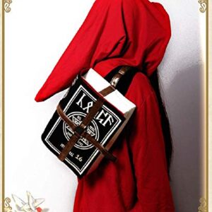 GK-O Anime Cosplay Magic Book Canvas PU Shoulder Bag Cross Body Bags Unisex Backpack (PU leather)