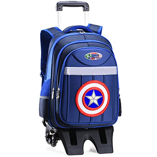 MYSNKU Trolley Schoolbag Backpack Vacation Backpack Luggage Trolley Case with 6 Rolling Trolley Bag Flight Case