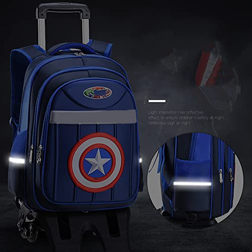 MYSNKU Trolley Schoolbag Backpack Vacation Backpack Luggage Trolley Case with 6 Rolling Trolley Bag Flight Case