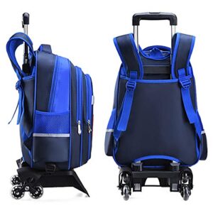 MYSNKU Trolley Schoolbag Backpack Vacation Backpack Luggage Trolley Case with 6 Rolling Trolley Bag Flight Case