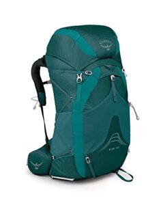 osprey eja 48 women’s utralight backpacking backpack, deep teal, x-small/small
