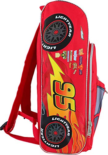 Pixar Cars Lightning McQueen Shape 16 inch Large School Backpack