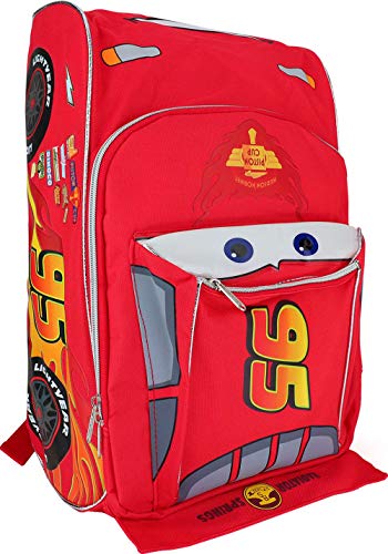 Pixar Cars Lightning McQueen Shape 16 inch Large School Backpack