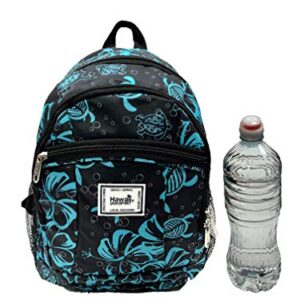 Hawaii Spirit Junior Backpack (Black/Teal, Honu Family)