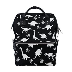 wozo cute kids dinosaur paw print multi-function diaper bags backpack travel bag