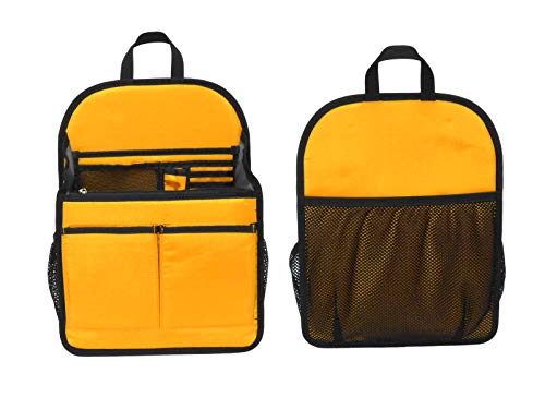 Insert organizer for casual and fashion backpack (L) (Deep Yellow)