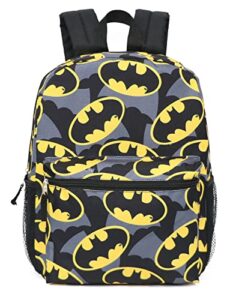 dc comics batman all over print logo full size 16″ backpack