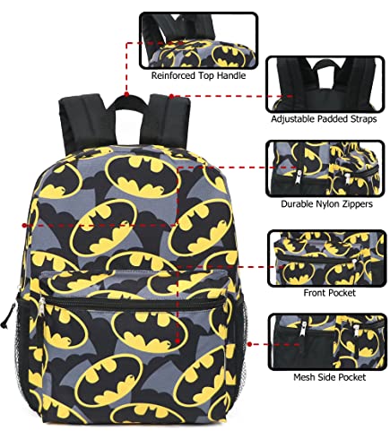 DC Comics Batman All Over Print Logo Full Size 16" Backpack