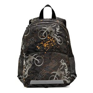 glaphy abstract camo motorcycle kids backpack for boys girls, kindergarten elementary backpack with chest strap, preschool toddler bookbag with reflective stripes