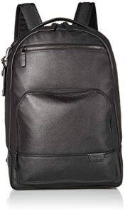 tumi – harrison warren leather laptop backpack – 15 inch computer bag for men and women – black