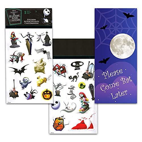 Fast Forward New York Nightmare Before Christmas Preschool Backpack for Kids, Toddlers - 4 Pc School Supplies Bundle with Jack Skellington 10'' Mini Boys and Girls, Stickers, Keychain, More