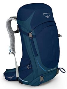 osprey stratos 36 men’s hiking backpack, eclipse blue, small/medium