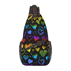 manqinf rainbow lgbt gay pride plaid sling backpack chest bag lgbt crossbody sling bag travel hiking daypack for men women