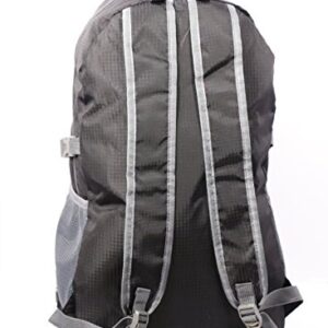 Alley-Pak lightweight travel hiking waterproof daypack 35L with reflector black backpack